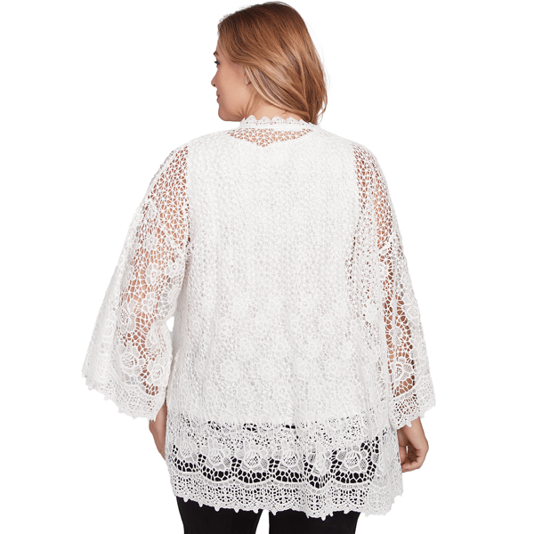 Plus Size Skye&#8217;s the Limit Quiet Wave Bell Sleeve Lace Cardigan