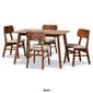 Baxton Studio Euclid Walnut Brown Finished Wood 5pc. Dining Set - image 11