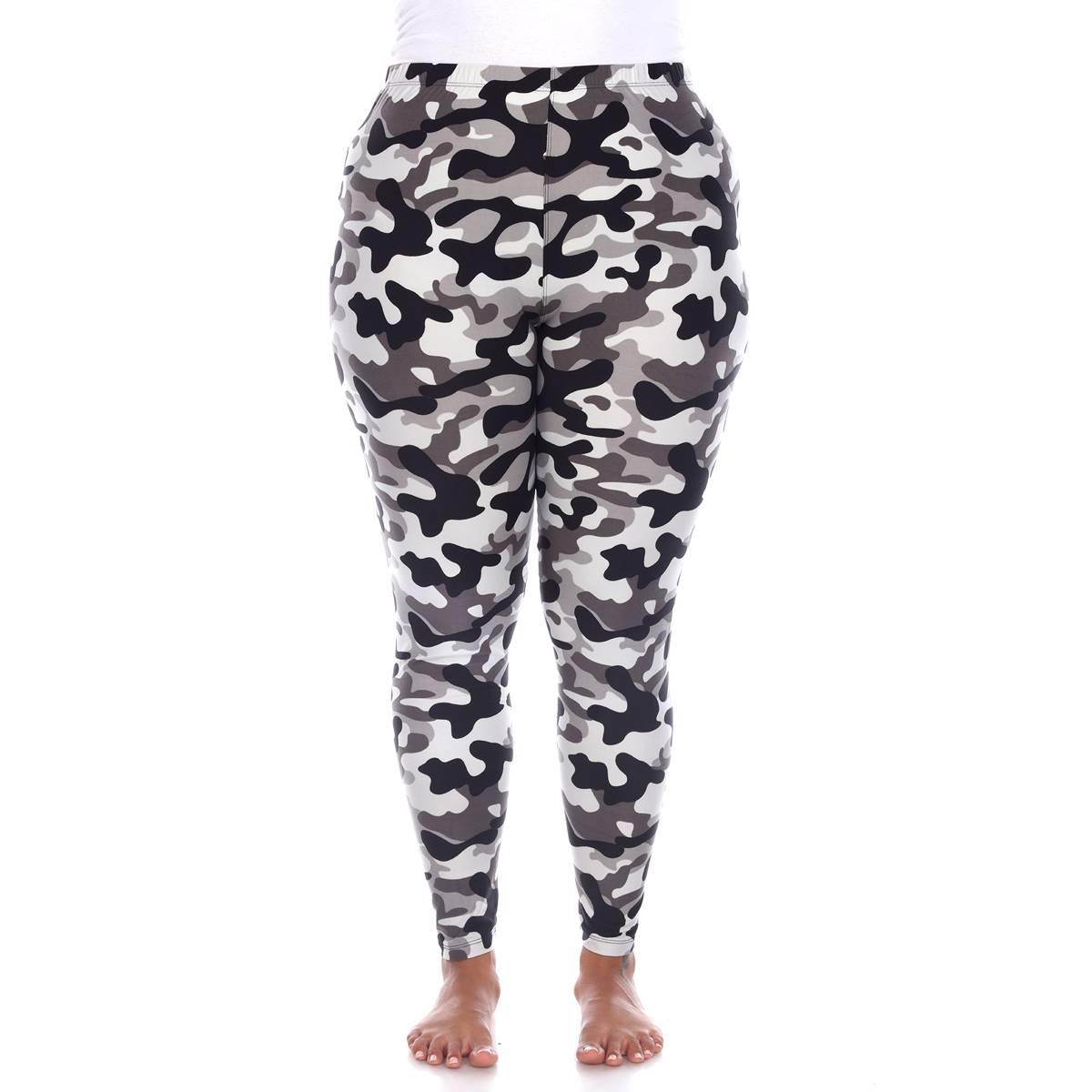 Plus Size White Mark High-Rise Camo Print Leggings