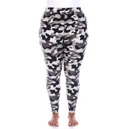 Plus Size White Mark High-Rise Camo Print Leggings
