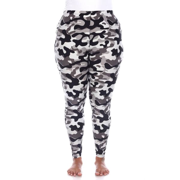 Plus Size White Mark High-Rise Camo Print Leggings