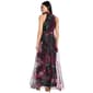 Womens R&M Richards Sleeveless Floral Taffeta High Low Dress - image 3