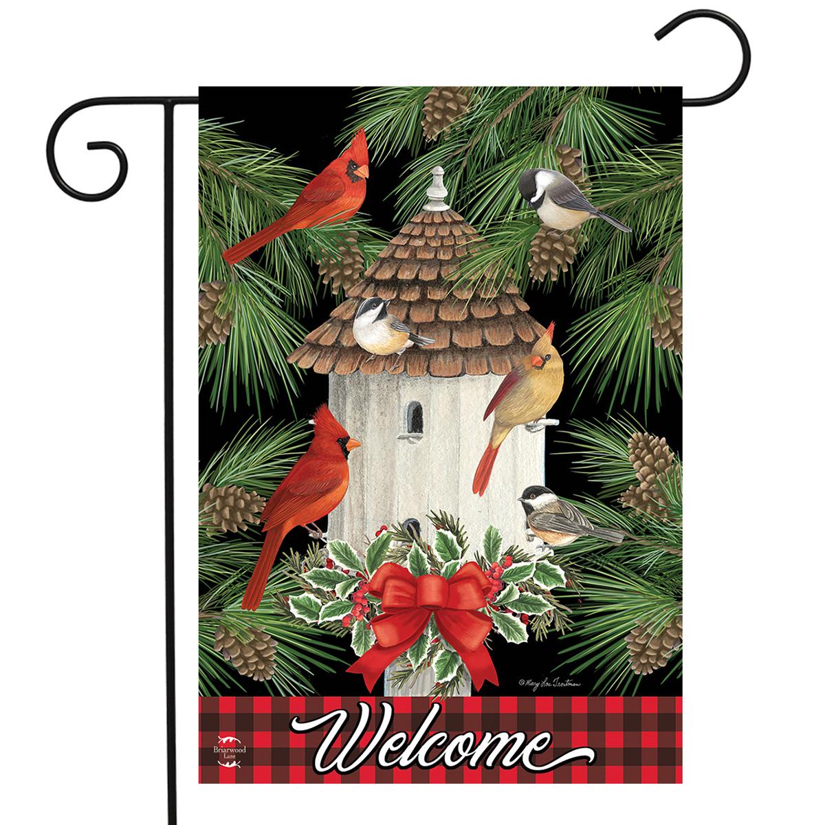 Briarwood Lane Holiday Bird Gathering Garden Flag