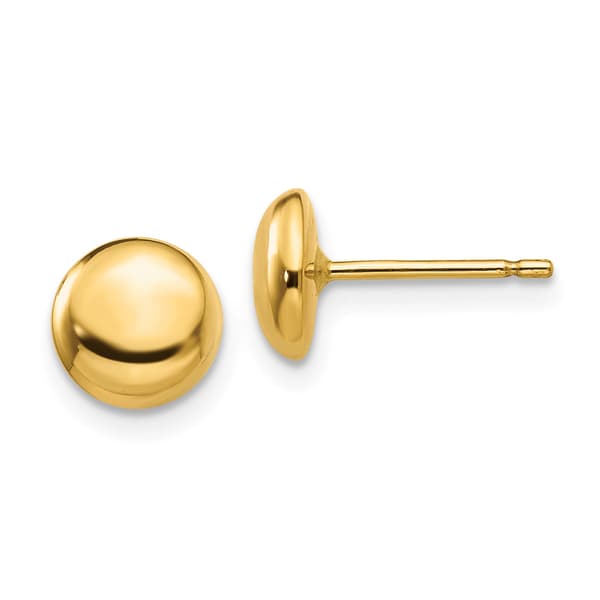 Gold Classics&#40;tm&#41; 14k Polished 7mm Half Ball Post Earrings - image 