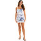 Juniors Crystal Doll Bead Floral Sequin Open Back Dress - image 1