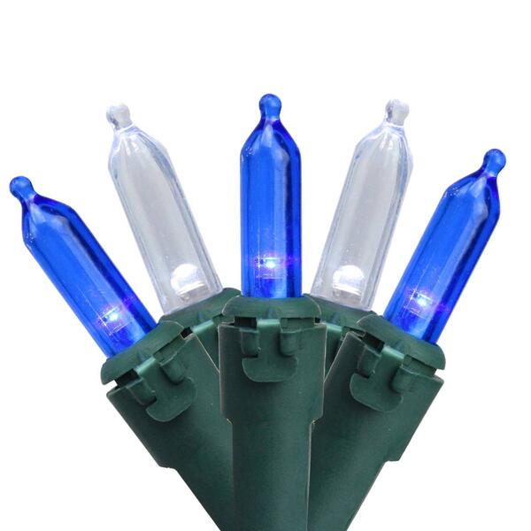 Northlight Seasonal 17.5ft. Blue/White Mini Christmas Lights - image 