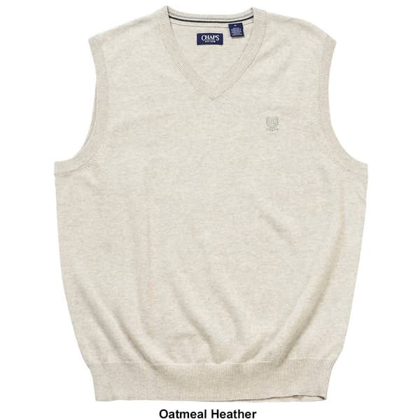Mens Chaps Solid V-Neck Sweater Vest