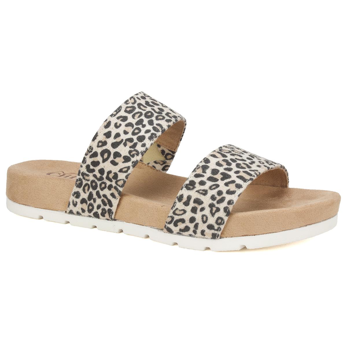 Womens Cliffs by White Mountain Tahlia Leopard Sandals