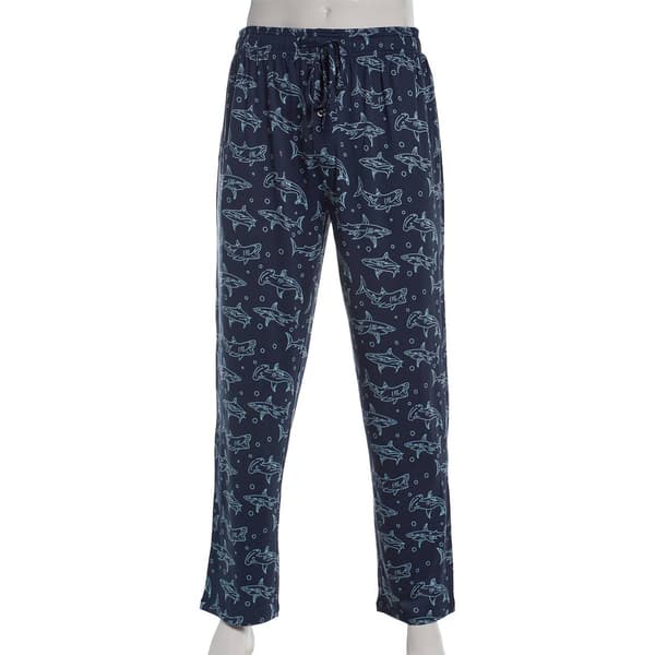 Mens Preswick & Moore(R) Outline Sharks Drawstring Pajama Pants