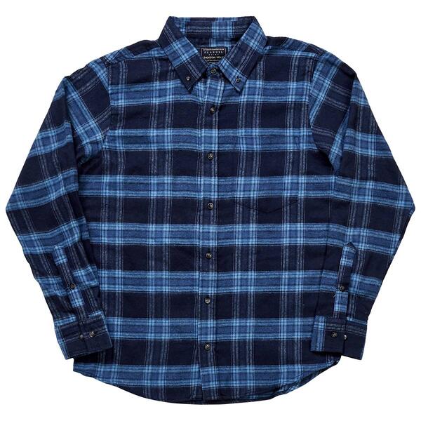 Mens Jackson Hole Flannel Shirt - Navy/Light Blue - image 