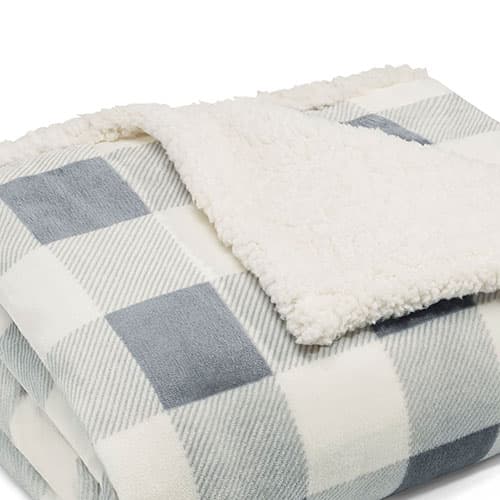 Eddie Bauer Mountain Chrome Sherpa Throw Blanket - 50x60