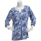 Plus Size Emily Daniels 3/4 Sleeve Waffle Dot Button Front Blouse - image 1