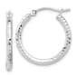 Gold Classics(tm) 10kt. White Gold Diamond-cut Tube Hoop Earring - image 1