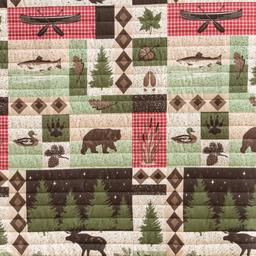 FreshFolds Wilder 3pc. Wildlife Patchwork Reversible Quilt Set