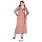 Plus Size 24/7 Comfort Apparel Comfortable Collar Wrap Maxi Dress - image 4