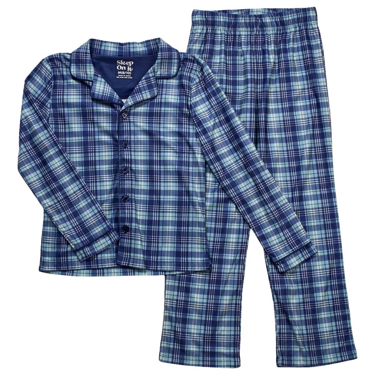 Boys Sleep On It(R) Coat Pajama Set - Navy