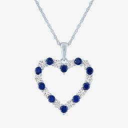 Gemstone Classics(tm) Lab Created Sapphire Heart Pendant