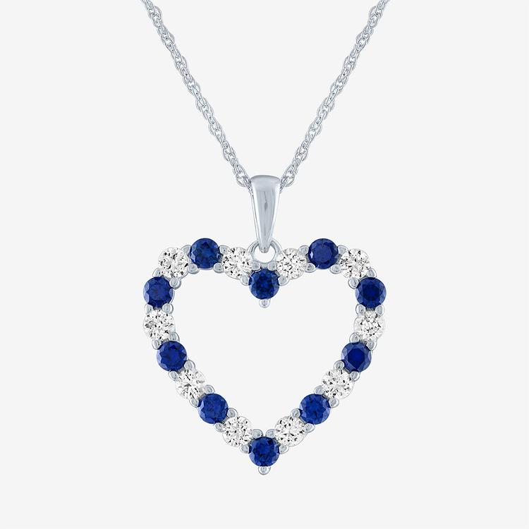 Gemstone Classics(tm) Lab Created Sapphire Heart Pendant
