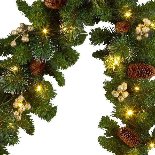 National Tree Crestwood® Gold Spruce 9ft. LED Christmas Garland