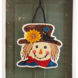 Evergreen Scarecrow Hooked Door Decor