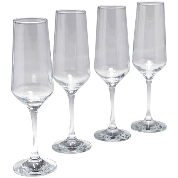 Home Essentials Red Series 6.6oz. Stem Flute Set of 4 - image 
