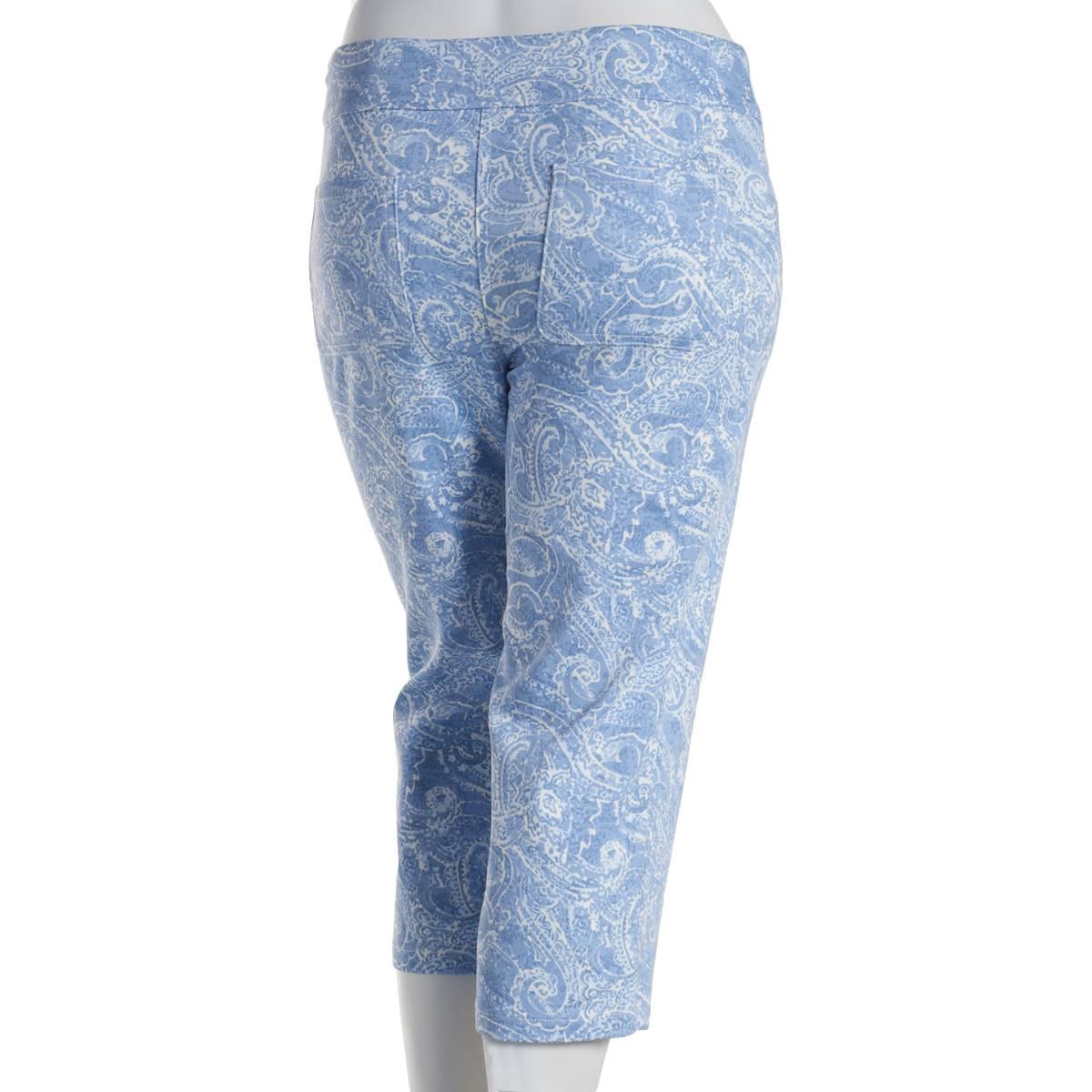 Capri Versailles Imprimé Paisley – Multicolore Turquoise/vert – Stretch Taille 10