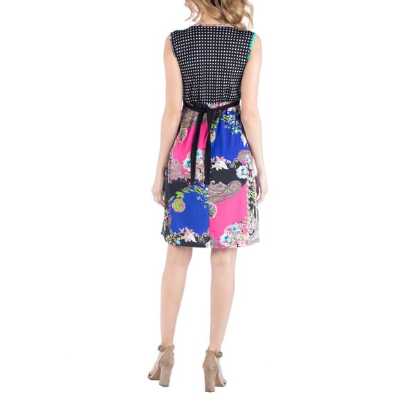 Womens 24/7 Comfort Apparel Geometric Maternity Cocktail Dress