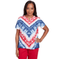 Womens Alfred Dunner Land Of The Free Tie Dye American Tee - image 1