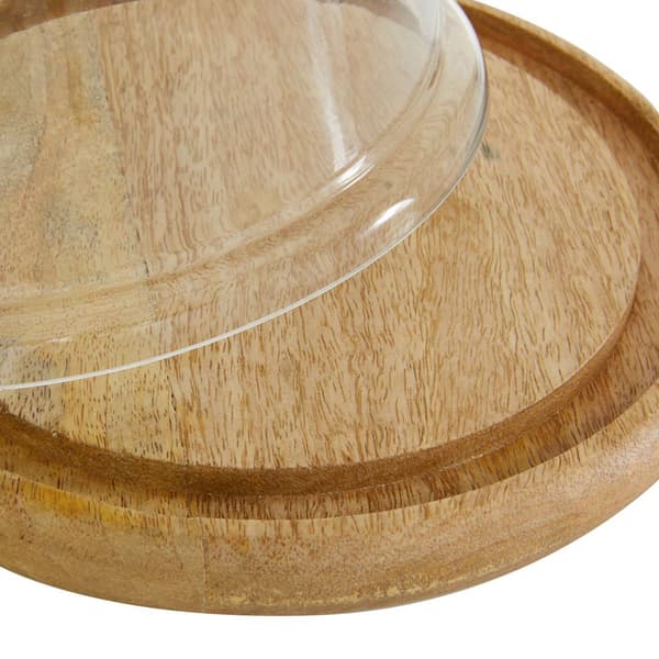 9th &amp; Pike® Clear Glass And Wood Cloche