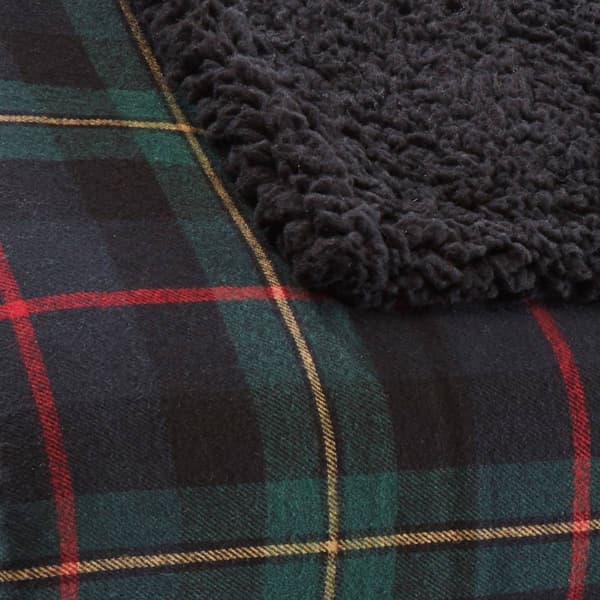 Eddie Bauer Mountain Pine Tartan Green Throw Blanket