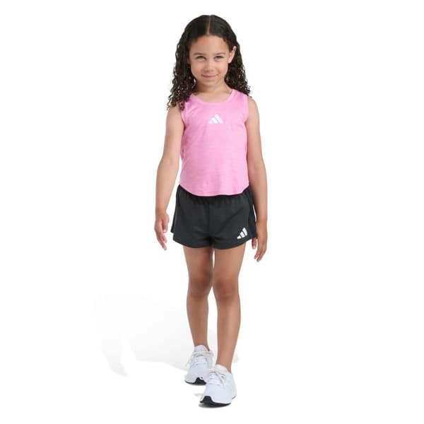 Toddler Girl adidas(R) Melange Tank Short Set - image 