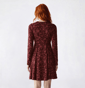 Juniors Wallflower Floral Long Sleeve Fit & Flare Dress- Coffee - image 3