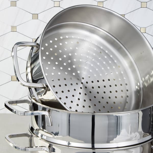 BergHOFF Helix 5pc. Stainless Steel Steamer Set w/ Glass Lids