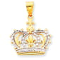 Gold Classics&#40;tm&#41; 14kt. Gold & Rhodium Crown Pendant - image 1