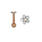 16-Gauge Surgical Steel Jeweled Flower Tragus - image 2