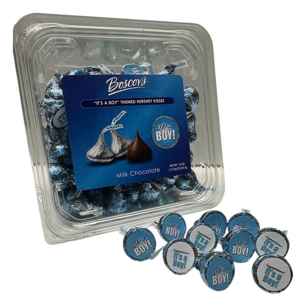 Boscov''s 16oz. It''s A Boy Milklicious Milk Chocolate Kisses - image 