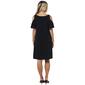 Petite MSK Cold Shoulder Solid Swing Shift Dress - image 2
