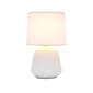 Simple Designs Petite Off White Ceramic Pleated Base Table Lamp - image 1