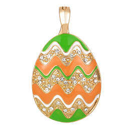 Wearable Art Gold-Tone Multi Color Easter Egg Enhancer