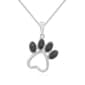 1/20cttw. Natural Diamond Sterling Silver Paw Pendant Necklace - image 1