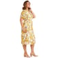 Plus Size Sandra Darren Short Sleeve Pleated Floral Wrap Dress - image 5