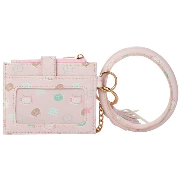 Womens DS Fashion Ring Loop Wristlet w/ Tassel & Charm - Cat Face