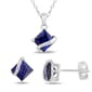 Gemstone Classics(tm) 3 3/4ctw. Square Created Blue Sapphire Set - image 1