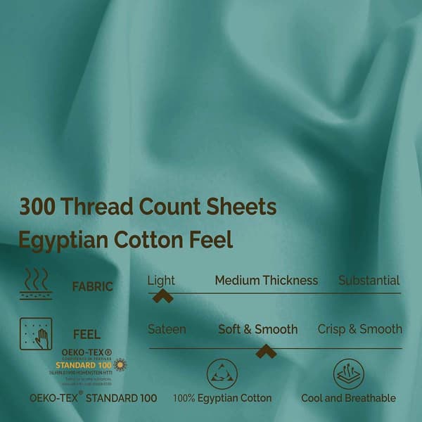 Superior 300-Thread Count Deep Pocket Egyptian Cotton Sheet Set