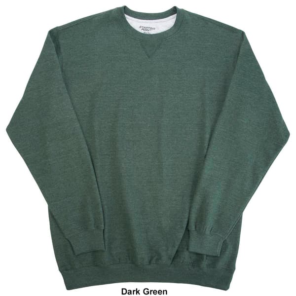 Mens Big &amp; Tall Starting Point Crew Neck Fleece Shirt