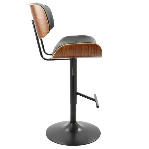 LumiSource Lombardi Mid-Century Modern Adjustable Bar Stool