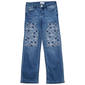 Girls (7-16) Blue Spice Heart & Bow Bling Patch Straight Jeans - image 2