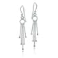 Sterling Silver Beaded Stick Drop Earrings - image 1