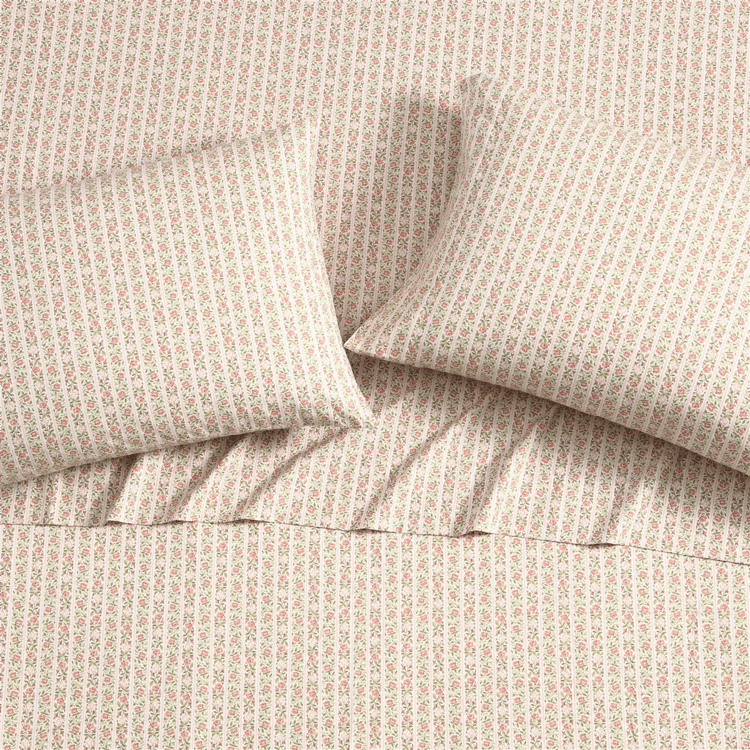 Laura Ashley® Marta Stripe Percale Sheet Set
