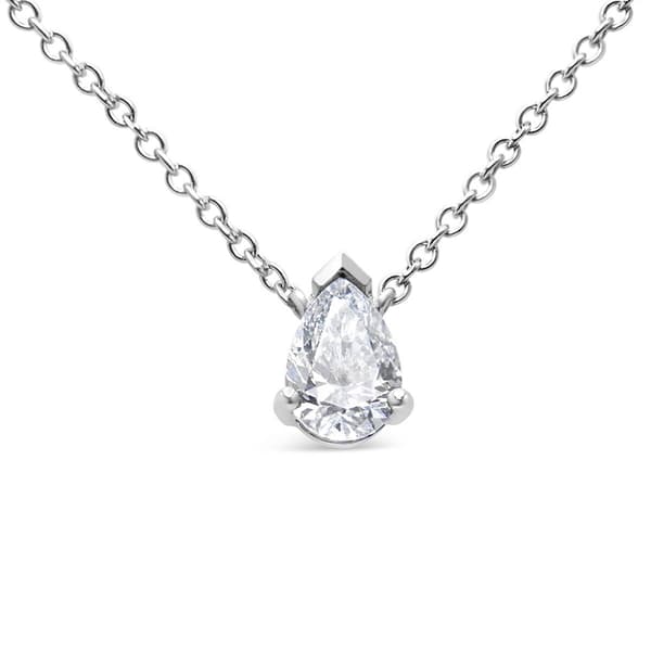 Haus of Brilliance 1/2ctw. Pear Lab Grown Diamond Pendant